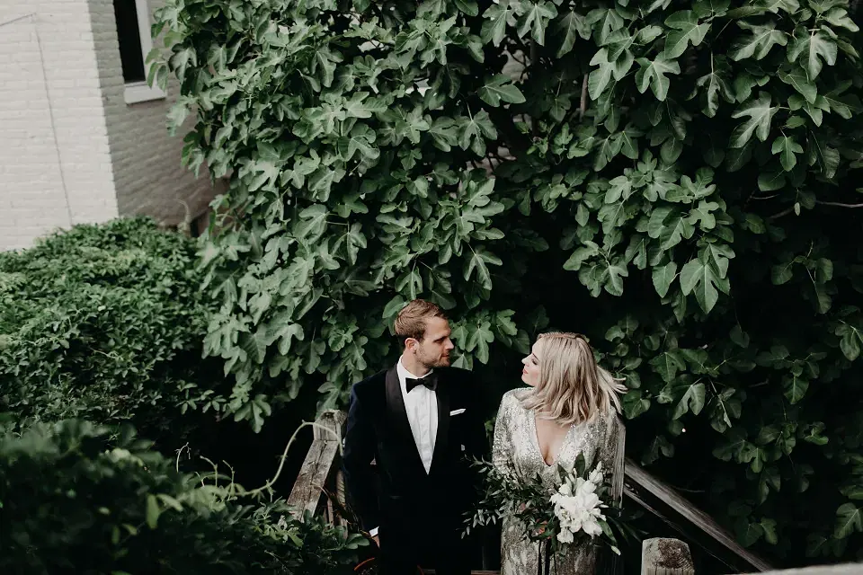 Modern Wedding Bride and Groom Virginia