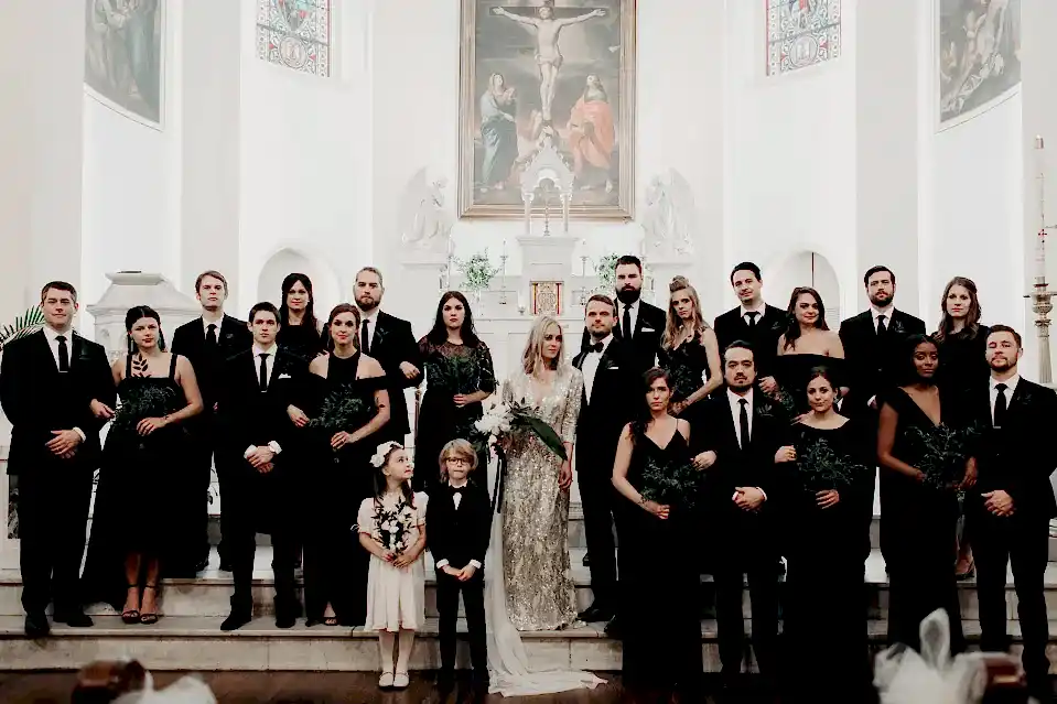 Modern Wedding Party Virginia