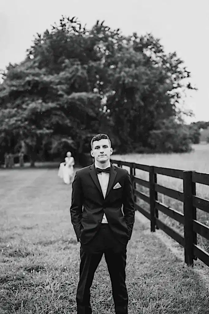 Groom outdoors portrait