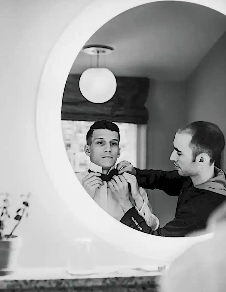 Groom Getting Ready